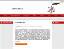 Tablet Screenshot of lawblog.sk